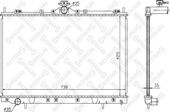 Stellox 10-26694-SX - Радіатор, охолодження двигуна autocars.com.ua