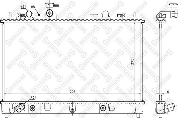 Stellox 10-26703-SX - Радіатор, охолодження двигуна autocars.com.ua