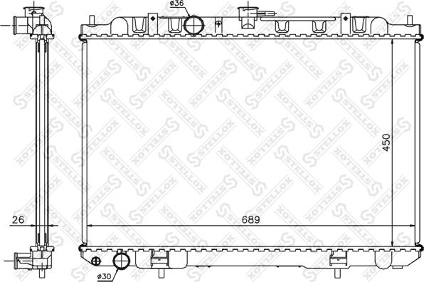 Stellox 10-26715-SX - Радіатор, охолодження двигуна autocars.com.ua