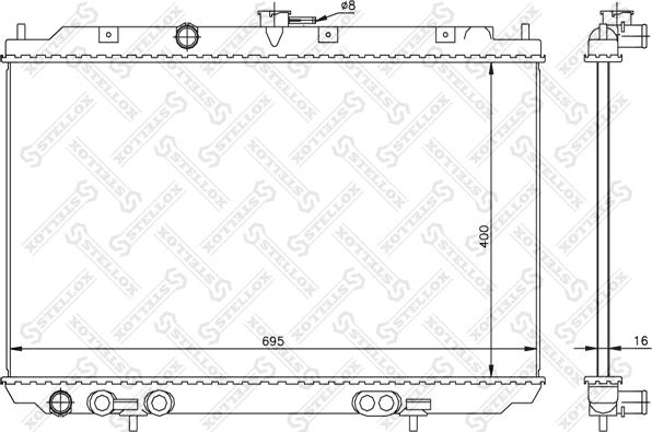 Stellox 10-26721-SX - Радиатор, охлаждение двигателя avtokuzovplus.com.ua