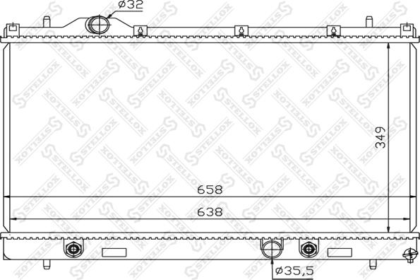 Stellox 10-26742-SX - Радіатор, охолодження двигуна autocars.com.ua