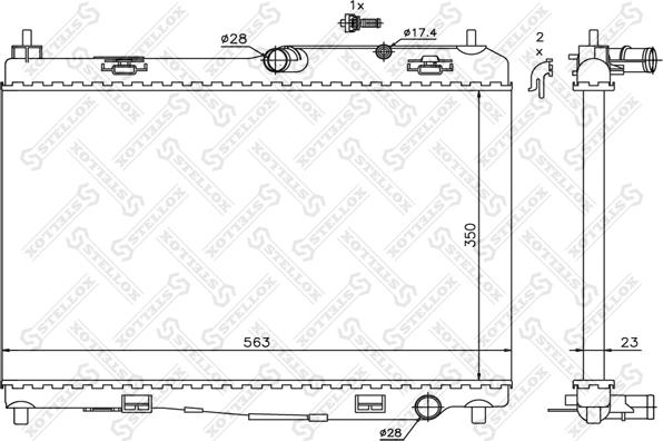 Stellox 10-26754-SX - Радіатор, охолодження двигуна autocars.com.ua