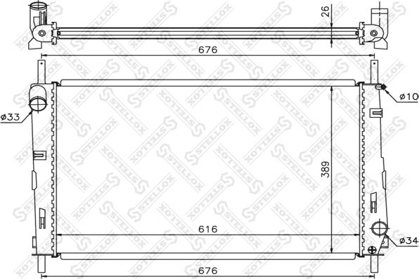 Stellox 10-26759-SX - Радіатор, охолодження двигуна autocars.com.ua