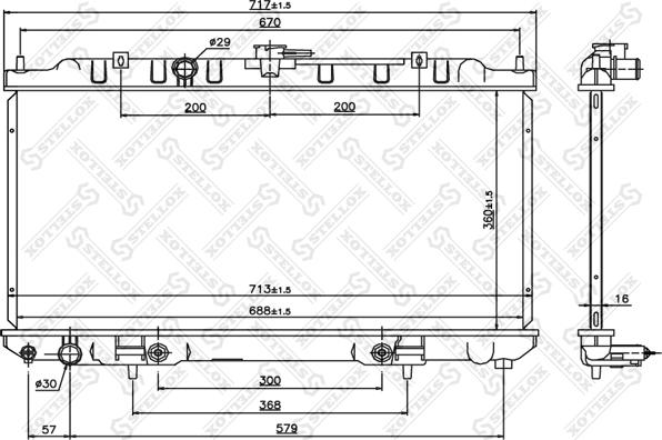 Stellox 10-26768-SX - Радіатор, охолодження двигуна autocars.com.ua