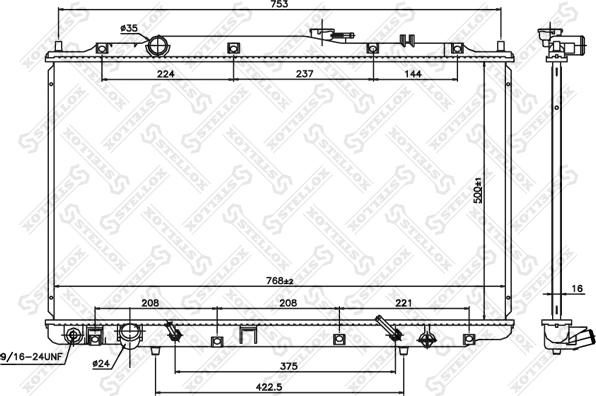 Stellox 10-26782-SX - Радіатор, охолодження двигуна autocars.com.ua