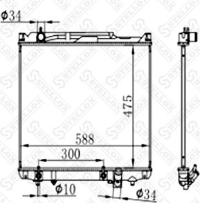 Stellox 10-26793-SX - Радіатор, охолодження двигуна autocars.com.ua