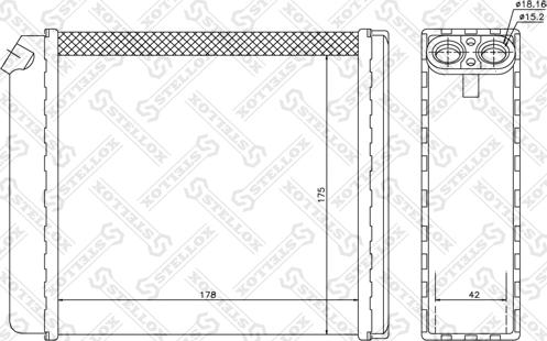 Stellox 10-35058-SX - Теплообмінник, опалення салону autocars.com.ua