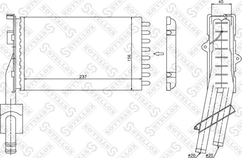 Stellox 10-35061-SX - Теплообмінник, опалення салону autocars.com.ua