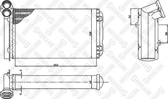 Stellox 10-35075-SX - Теплообмінник, опалення салону autocars.com.ua