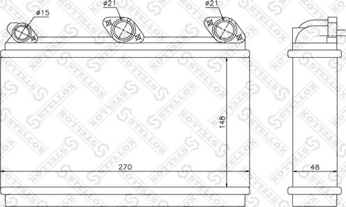 Stellox 10-35080-SX - Теплообмінник, опалення салону autocars.com.ua