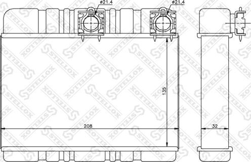 Stellox 10-35081-SX - Теплообмінник, опалення салону autocars.com.ua