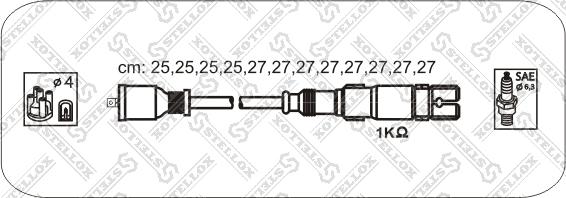 Stellox 10-38436-SX - Комплект проводів запалювання autocars.com.ua