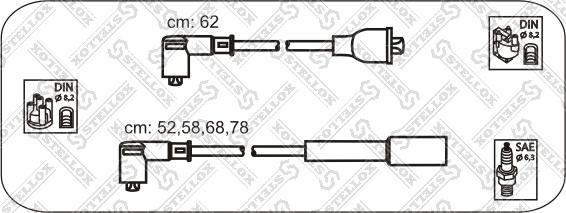 Stellox 10-38487-SX - Комплект проводів запалювання autocars.com.ua