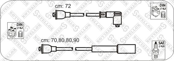 Stellox 10-38493-SX - Комплект проводів запалювання autocars.com.ua