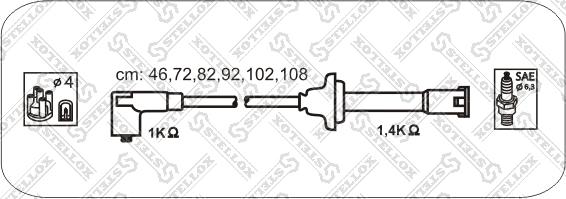 Stellox 10-38525-SX - Комплект проводів запалювання autocars.com.ua