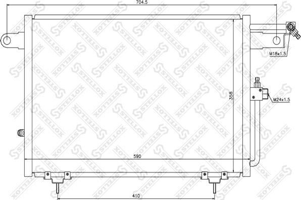 Stellox 10-45007-SX - Конденсатор, кондиціонер autocars.com.ua