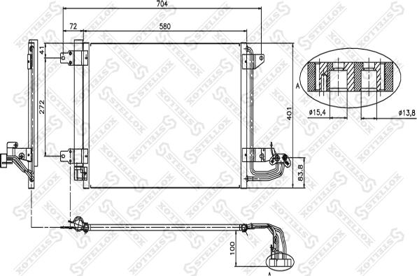 Stellox 10-45023-SX - Конденсатор, кондиціонер autocars.com.ua