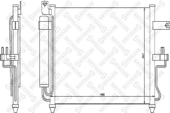 Stellox 10-45043-SX - Конденсатор, кондиціонер autocars.com.ua