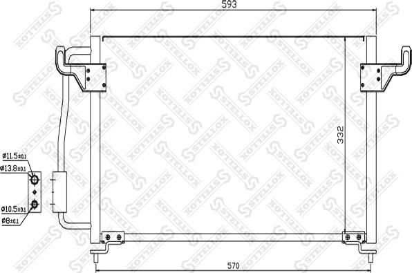 Stellox 10-45046-SX - Конденсатор, кондиціонер autocars.com.ua