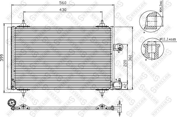 Stellox 10-45067-SX - Конденсатор кондиционера avtokuzovplus.com.ua