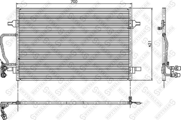 Stellox 10-45072-SX - Конденсатор, кондиціонер autocars.com.ua