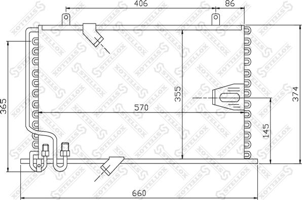 Stellox 10-45074-SX - Конденсатор, кондиціонер autocars.com.ua