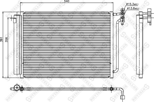 Stellox 10-45077-SX - Конденсатор, кондиціонер autocars.com.ua