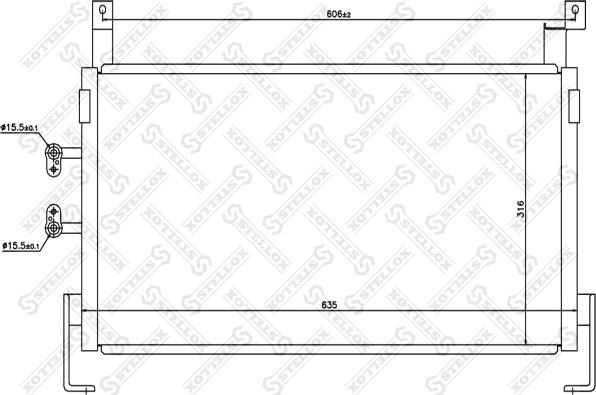 Stellox 10-45080-SX - Конденсатор, кондиціонер autocars.com.ua