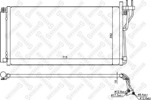 Stellox 10-45105-SX - Конденсатор, кондиціонер autocars.com.ua