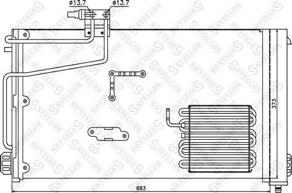 Stellox 10-45126-SX - Конденсатор, кондиціонер autocars.com.ua