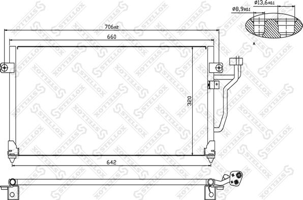 Stellox 10-45137-SX - Конденсатор, кондиціонер autocars.com.ua