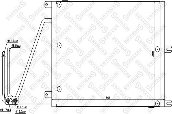 Stellox 10-45143-SX - Конденсатор, кондиціонер autocars.com.ua