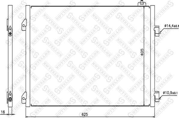 Stellox 10-45147-SX - Конденсатор, кондиціонер autocars.com.ua