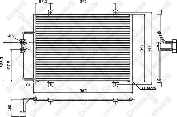 Stellox 10-45150-SX - Конденсатор, кондиціонер autocars.com.ua