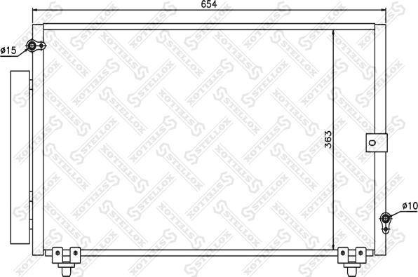 Stellox 10-45154-SX - Конденсатор, кондиціонер autocars.com.ua