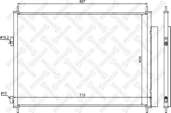 Stellox 10-45156-SX - Конденсатор, кондиціонер autocars.com.ua