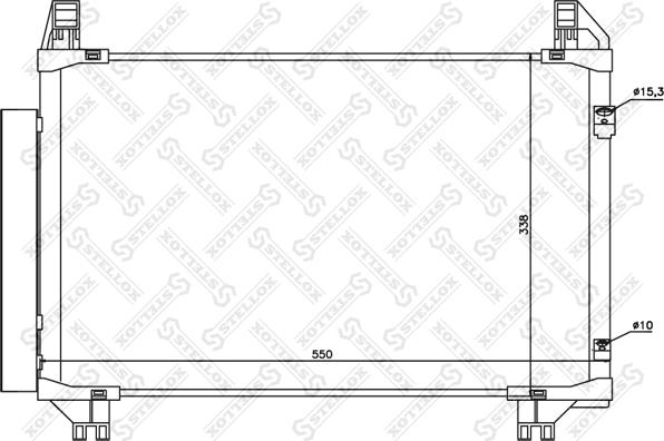 Stellox 10-45160-SX - Конденсатор, кондиціонер autocars.com.ua