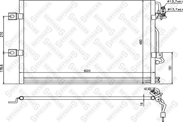 Stellox 10-45191-SX - Конденсатор, кондиціонер autocars.com.ua