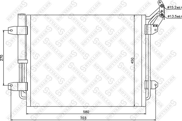 Stellox 10-45198-SX - Конденсатор кондиционера avtokuzovplus.com.ua