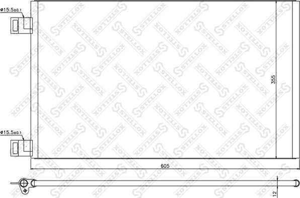 Stellox 10-45201-SX - Конденсатор, кондиціонер autocars.com.ua