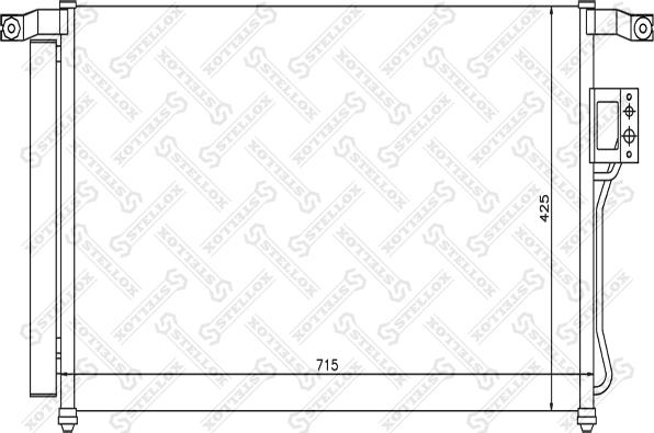 Stellox 10-45203-SX - Конденсатор, кондиціонер autocars.com.ua