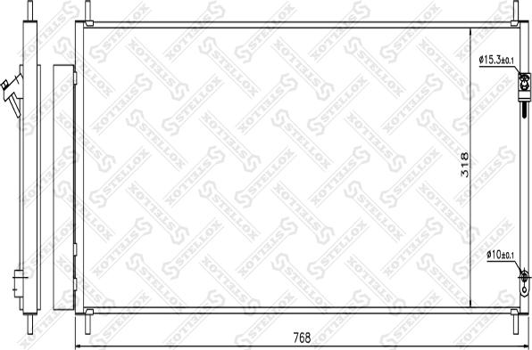 Stellox 10-45271-SX - Конденсатор, кондиціонер autocars.com.ua