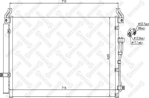 Stellox 10-45281-SX - Конденсатор, кондиціонер autocars.com.ua
