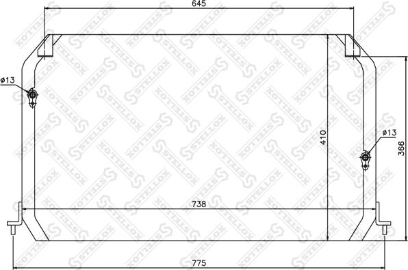 Stellox 10-45287-SX - Конденсатор, кондиціонер autocars.com.ua