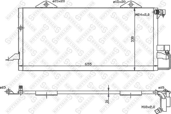 Stellox 10-45300-SX - Конденсатор, кондиціонер autocars.com.ua