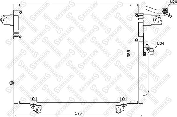 Stellox 10-45303-SX - Конденсатор кондиционера avtokuzovplus.com.ua