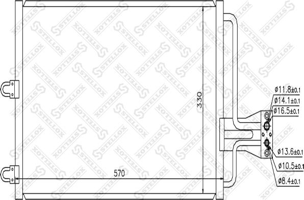 Stellox 10-45324-SX - Конденсатор, кондиціонер autocars.com.ua