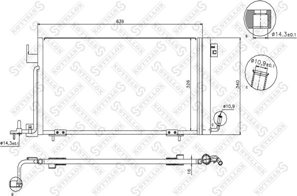 Stellox 10-45328-SX - Конденсатор, кондиціонер autocars.com.ua