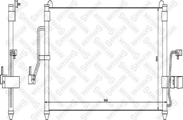 Stellox 10-45335-SX - Конденсатор, кондиціонер autocars.com.ua