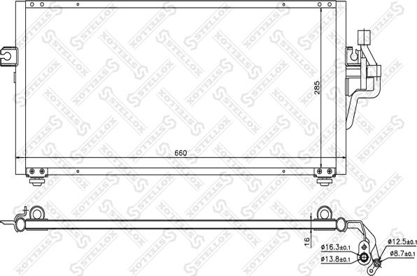 Stellox 10-45353-SX - Конденсатор, кондиціонер autocars.com.ua